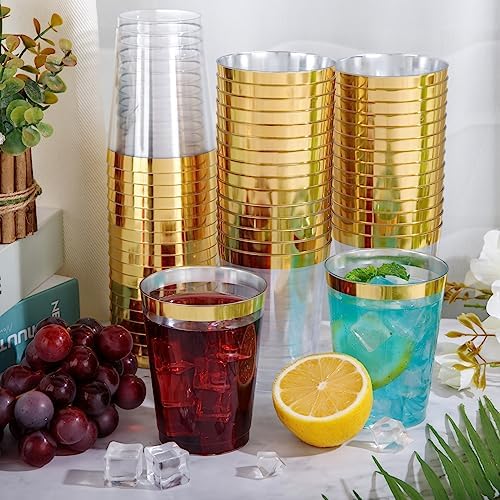 Supernal 200pcs Gold Plastic Cups for Parties