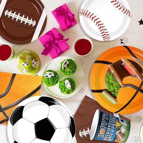 198Pcs Sports Birthday Decorations Set