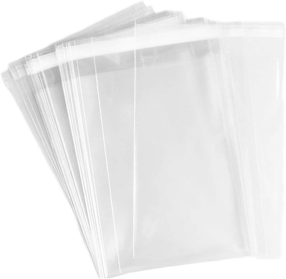 100pcs 8x10 Inch 20 Mil Clear Resealable Cellophane Bags