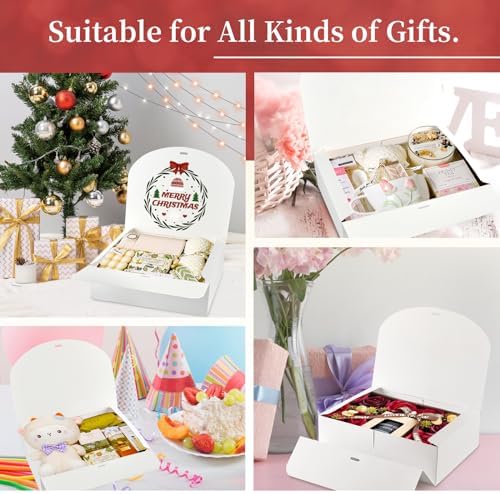 Ocmoiy 12 Pack White Gift Boxes with Lids