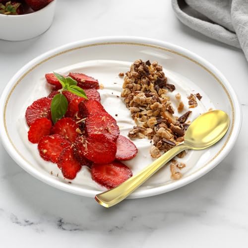100 Count Heavy Duty Gold Plastic Spoons