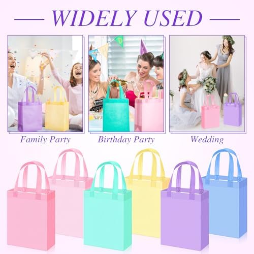 Sunnymove 36 Pcs Pastel Gift Bags with Handles