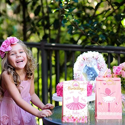 Jecery 24 Pcs Mini Ballerina Gift Bags for Birthday Parties