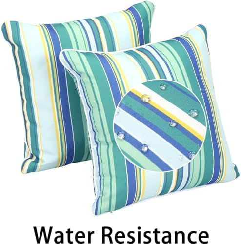 Enipate Outdoor Throw Pillows Set of 2 Striped Water Resistant