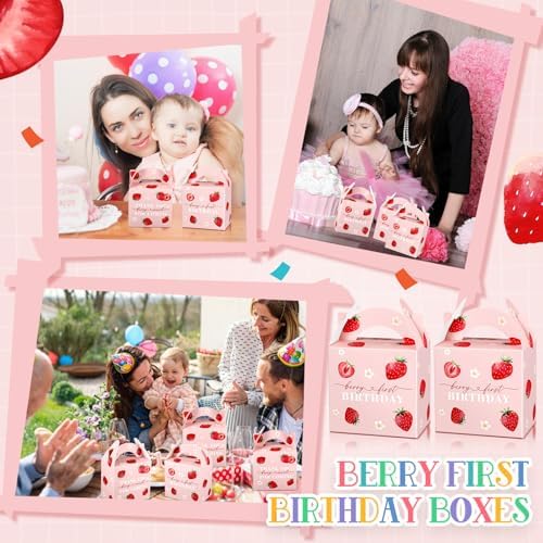 Sinload 12 Pcs Strawberry Treat Gift Boxes