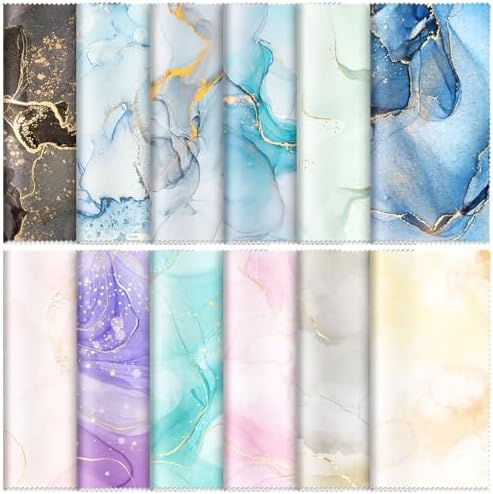 24 Pcs Marble Pattern Microfiber Cleaning Cloths for Eyeglasses and Screens