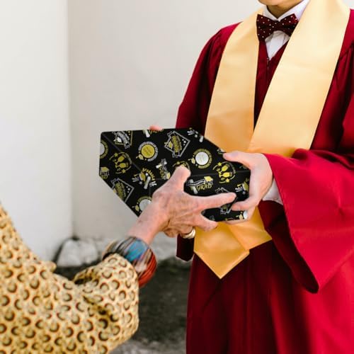 Boerni Graduation Gift Wrap Paper Black Gold