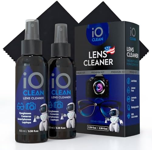 iO CLEAN Eyeglass Lens Cleaner Kit 338oz338oz2 Cloths