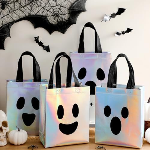 Paterr 24 Pcs Iridescent Halloween Gift Bags