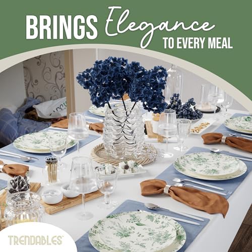 Trendables 80 Piece Plastic Disposable Plates Set