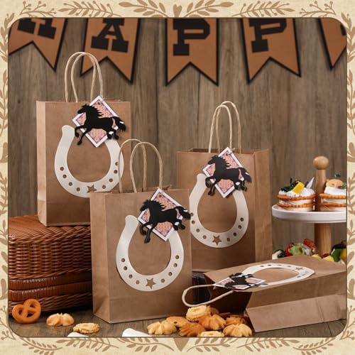 Jeere 12 Piece Western Cowboy Gift Bags Set