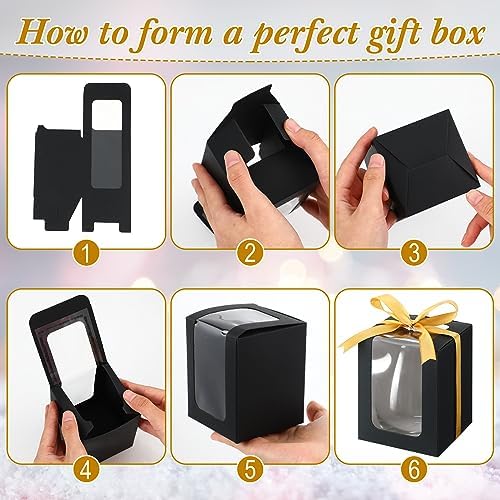 Fulmoon 50 Pack Clear Wine Glass Gift Boxes