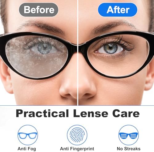 Maxsure 3 in 1 Eye Glasses Cleaner Kit Portable Black
