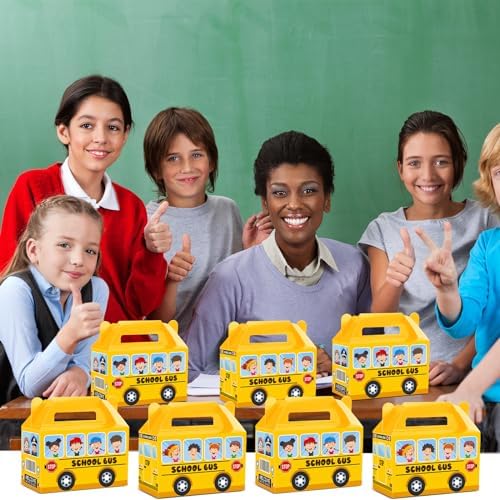 24Pcs School Bus Gift Boxes for Kids Party Favor