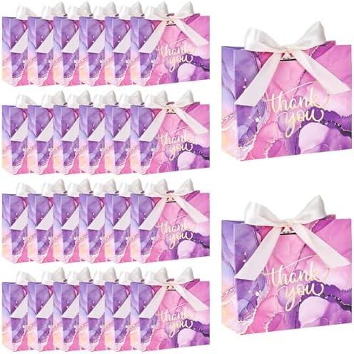 VGOODALL 24PCS Mini Party Favor Bags with Bow Ribbon