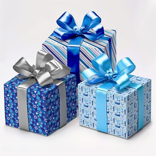 Zion Judaica Hanukkah Gift Wrap Kit