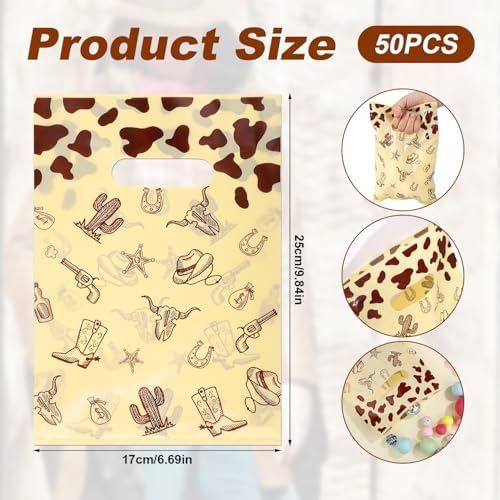 Gosknor 50pcs Plastic Cowboy Goodie Bags