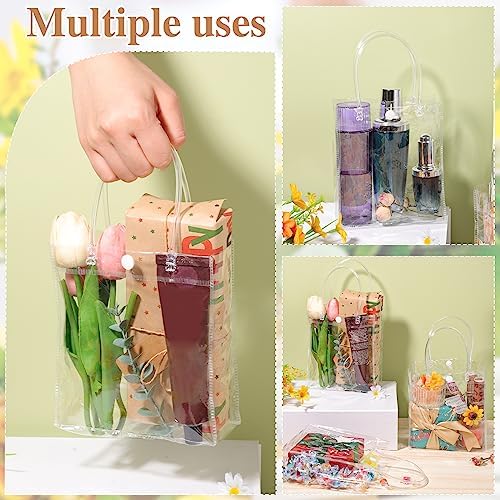 BESARME 60 Pack Clear Gift Bags with Handle