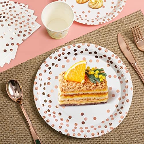 HOMIX 175 Piece Rose Gold Party Set for 25 Guests