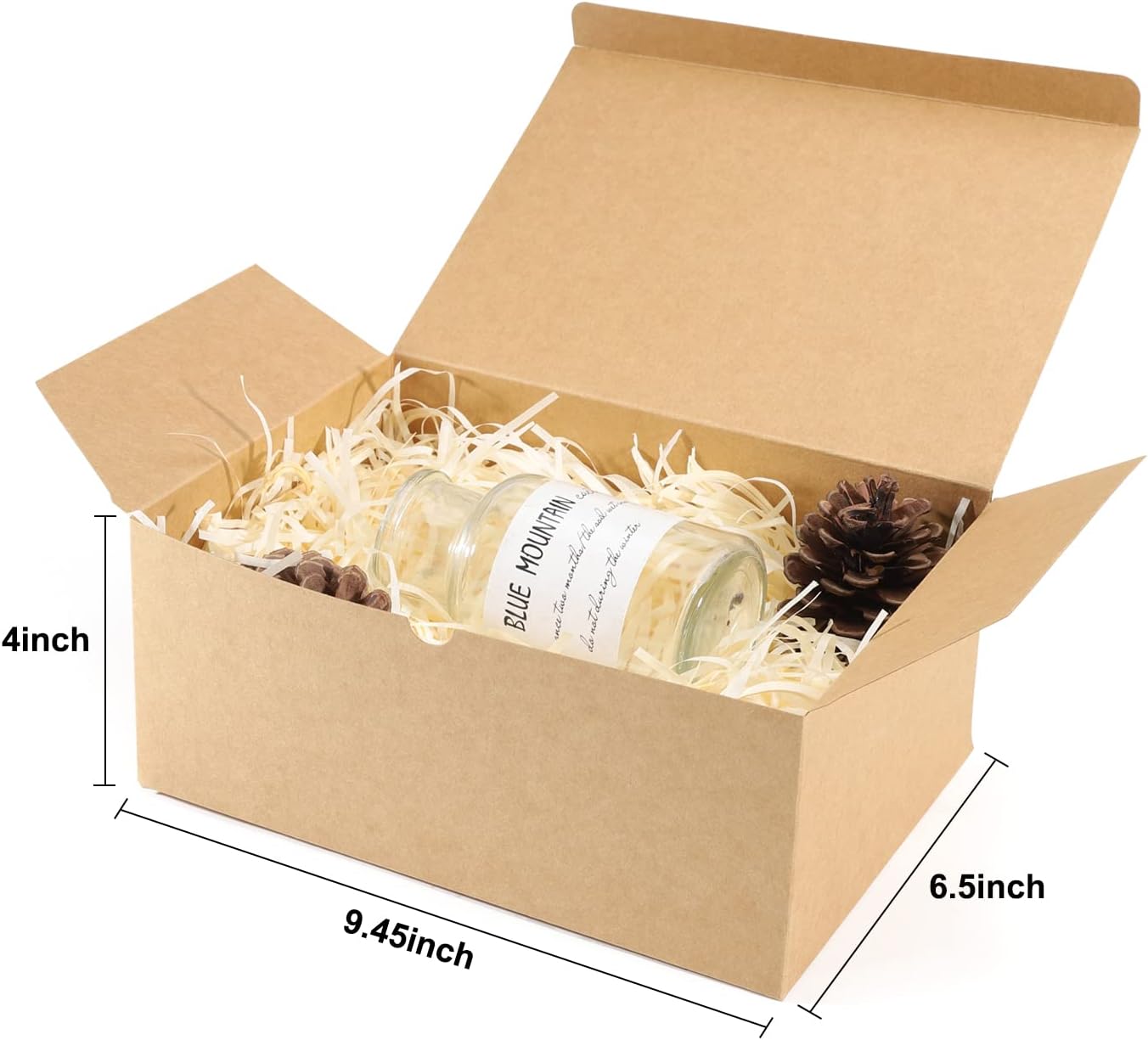 10 Pack Brown Gift Boxes with Twine for Events