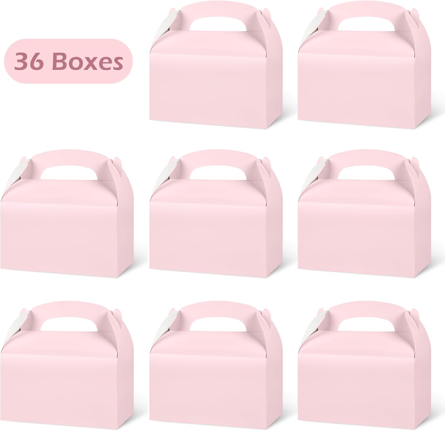 DjinnGlory 36 Pink Party Favor Boxes with Handle