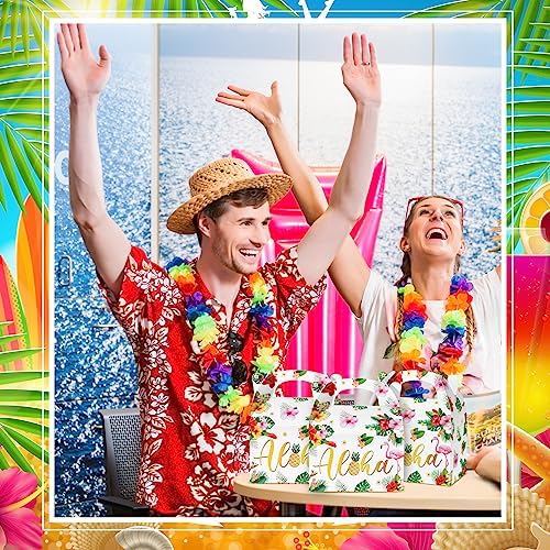 Glenmal 24 Pcs Tiki Luau Treat Boxes with Handles