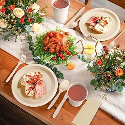 Gezond 400 Piece Compostable Paper Plates Set