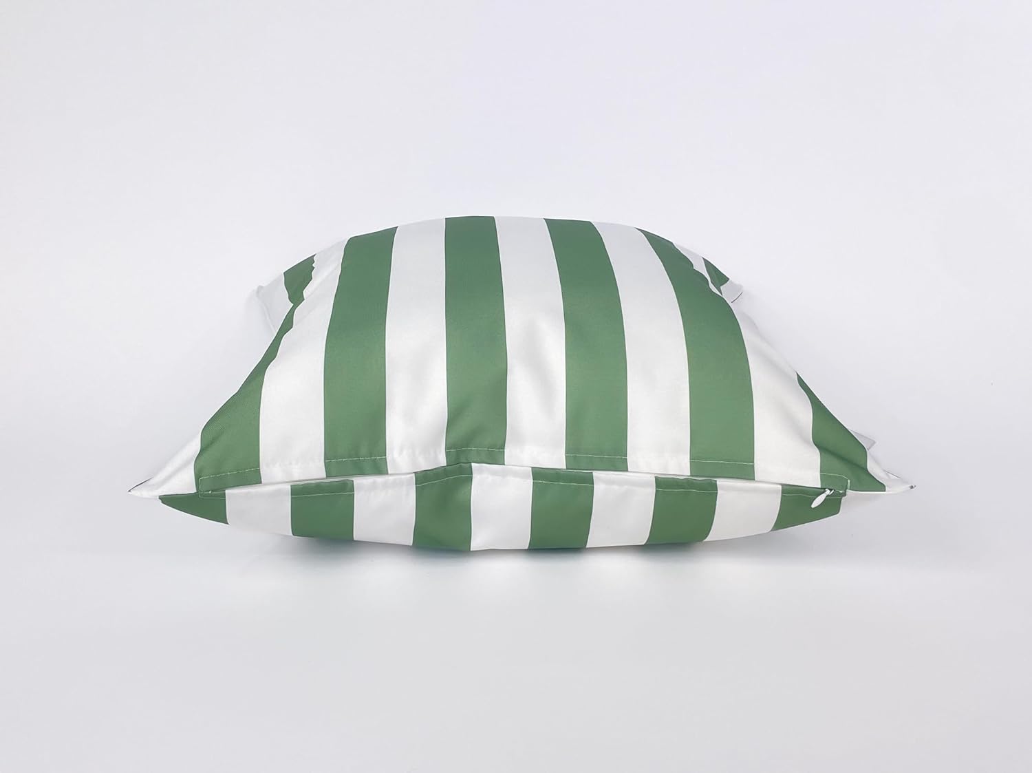 Ensperta Pack of 2 20x20 Waterproof Light Green Striped Throw Pillow Covers