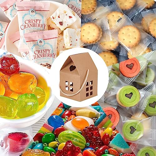 BENECREAT 30Pcs House Shaped Gift Boxes for Wedding and Birthday