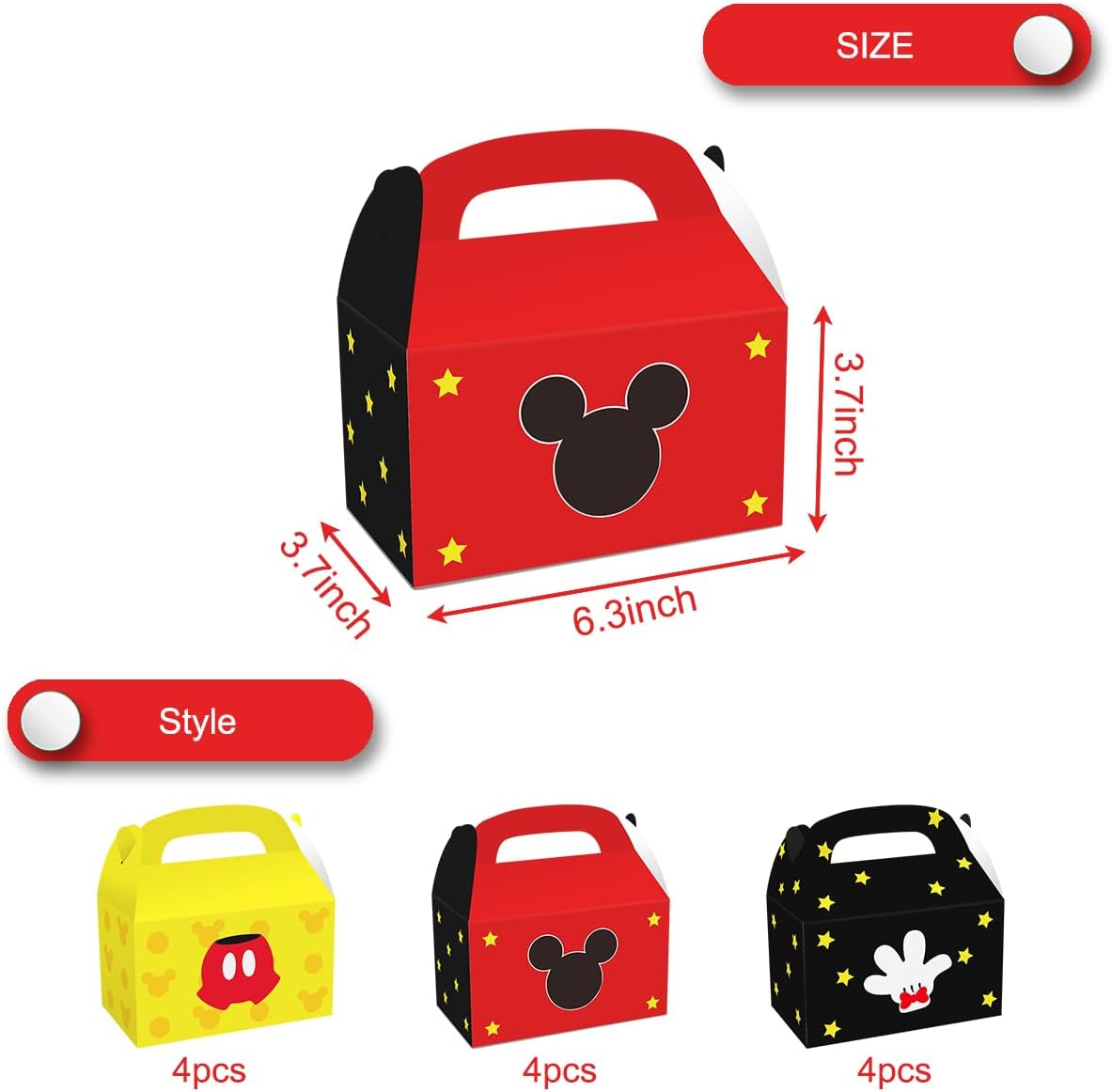 OULUN Cartoon Mouse Gift Box Set 12Pcs