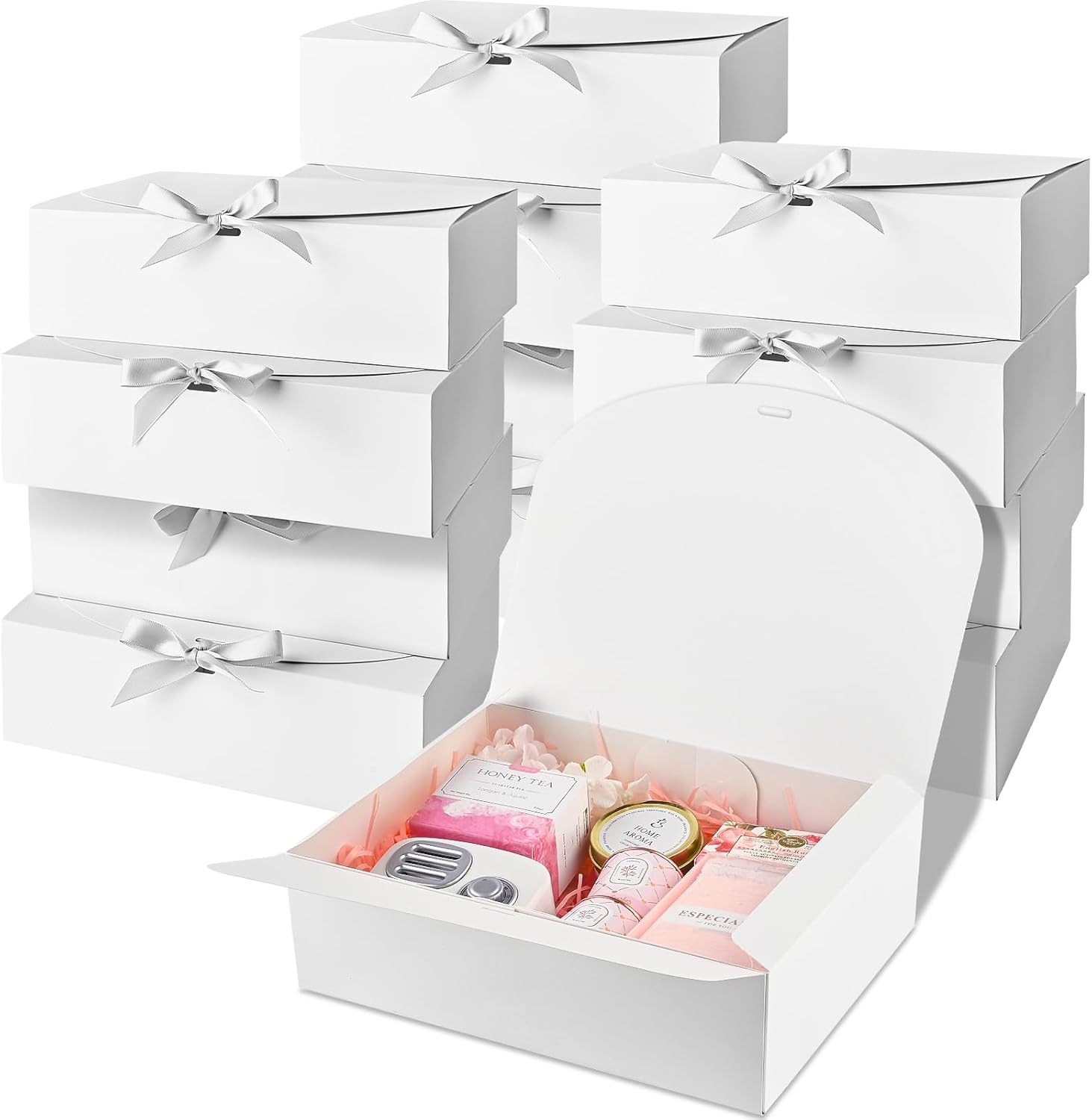Ocmoiy 12 Pack White Gift Boxes with Lids