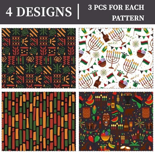 Sanixin 12 Sheet Black History Month Gift Wrap Paper