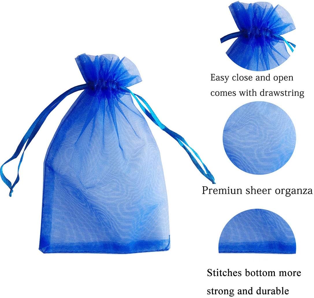 Pack of 50 Royal Blue 4x6 Inch Gift Wrap Bags