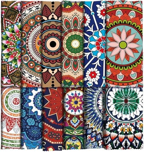 24 Pcs Mandala Microfiber Cleaning Cloths for Glasses