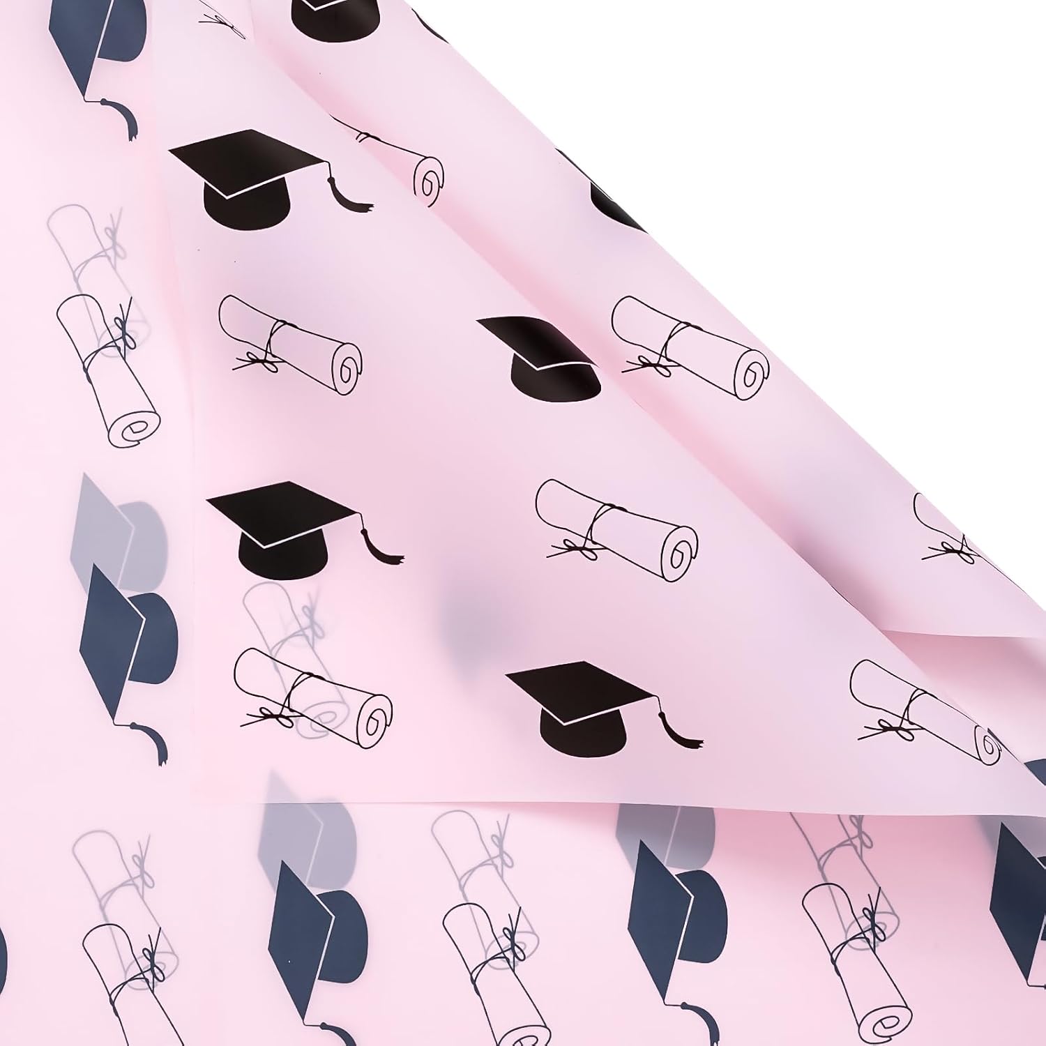 WRAPAHOLIC 20 Sheets Flower Wrapping Paper Pink Bachelors Hat 224x224 Inch