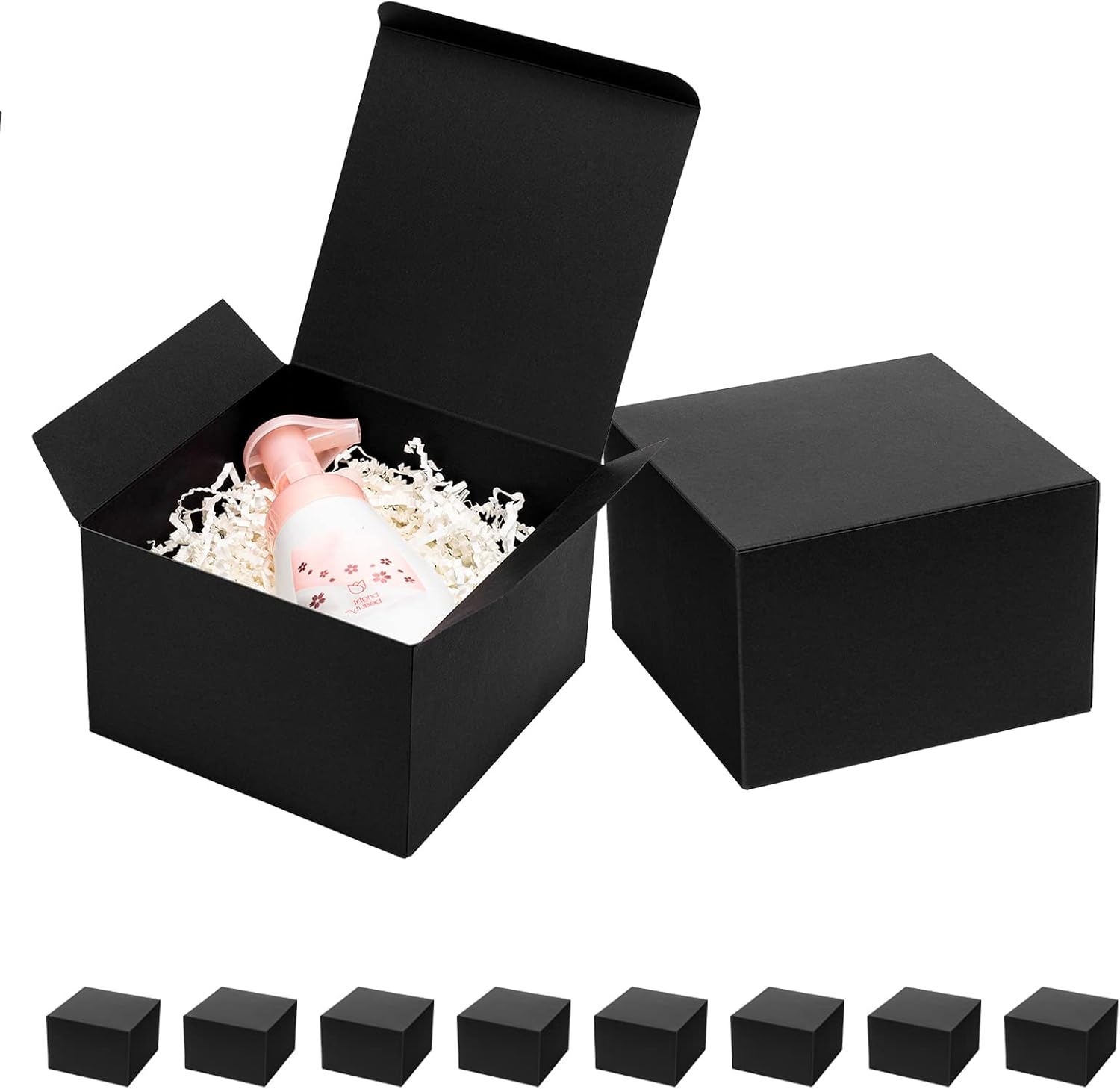 Mcfleet Black Gift Boxes with Lids 10 Pack