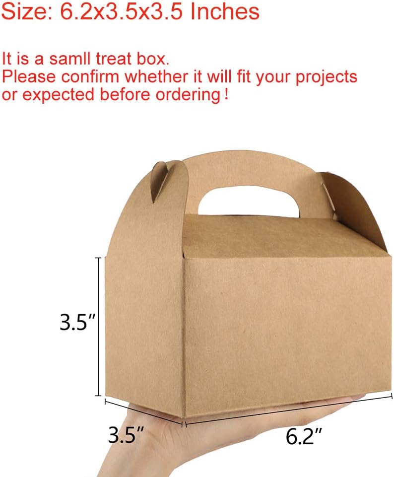 ValBox Treat Boxes 30 Pack Brown Kraft Gable Gift Boxes