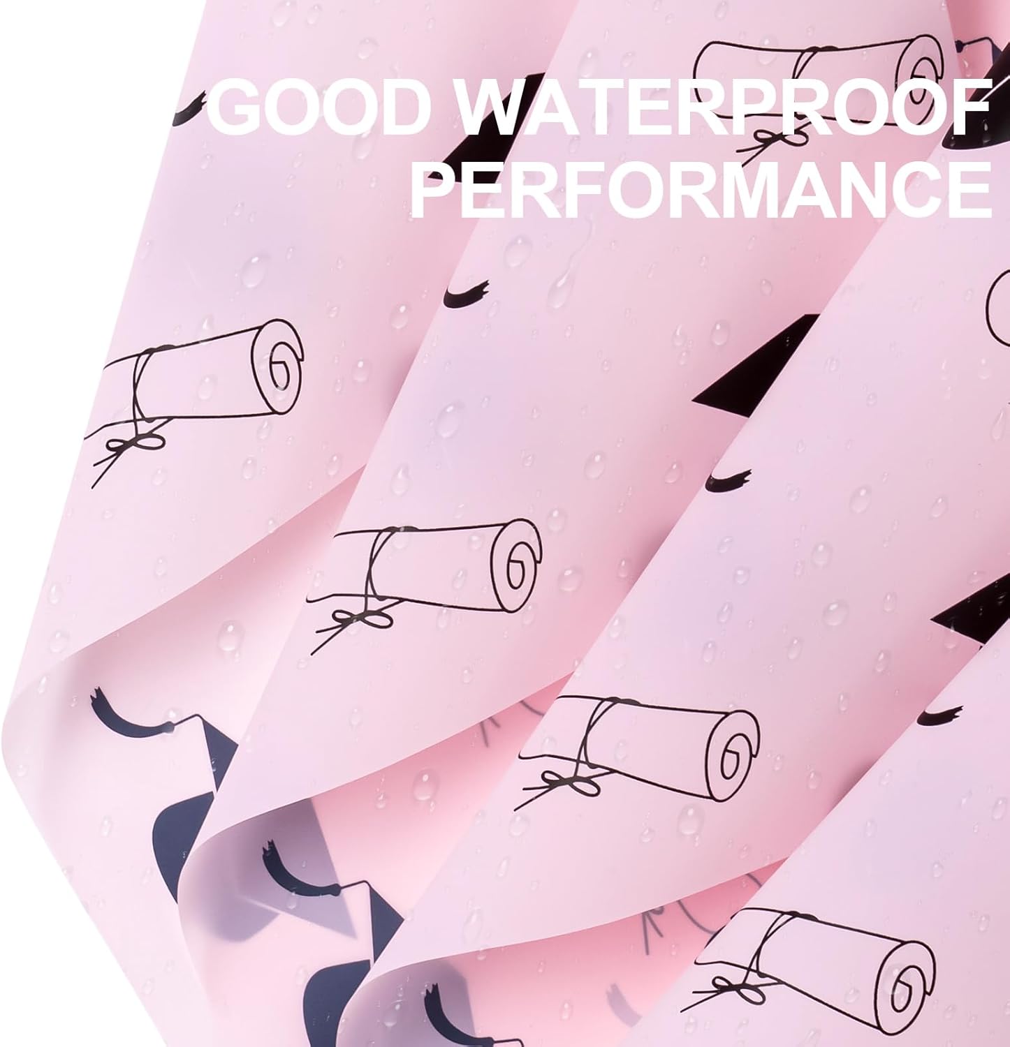 WRAPAHOLIC 20 Sheets Flower Wrapping Paper Pink Bachelors Hat 224x224 Inch