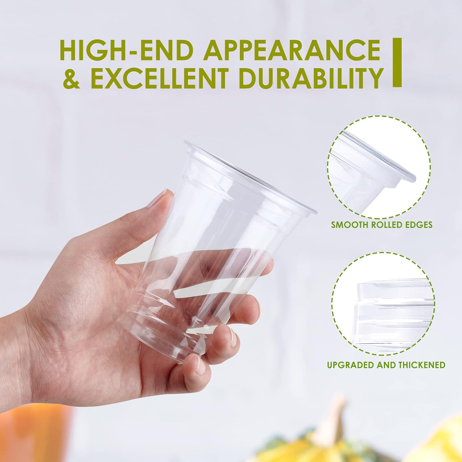 Lilymicky 300 Pack 10 oz Clear Plastic Cups