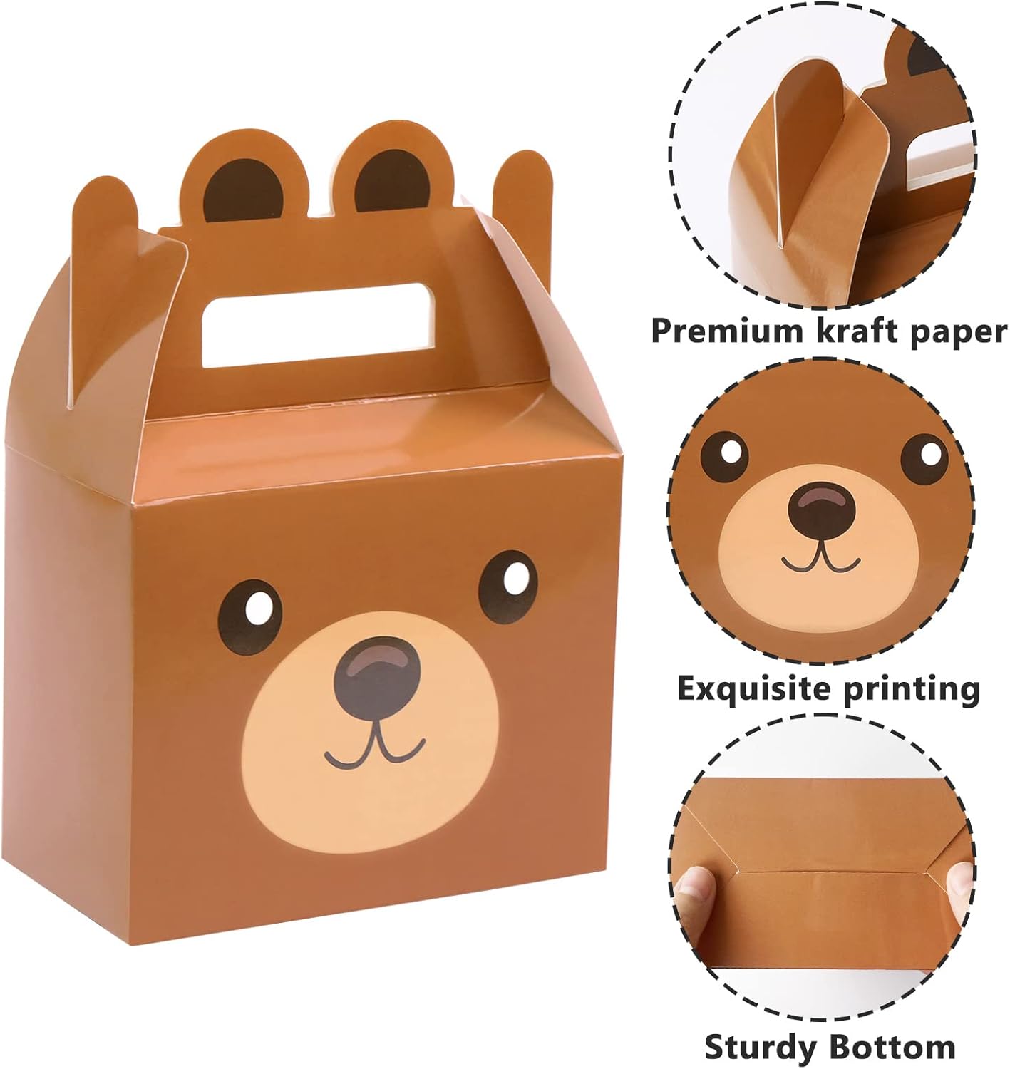 24Pcs Bear Treat Boxes For Baby Shower Party