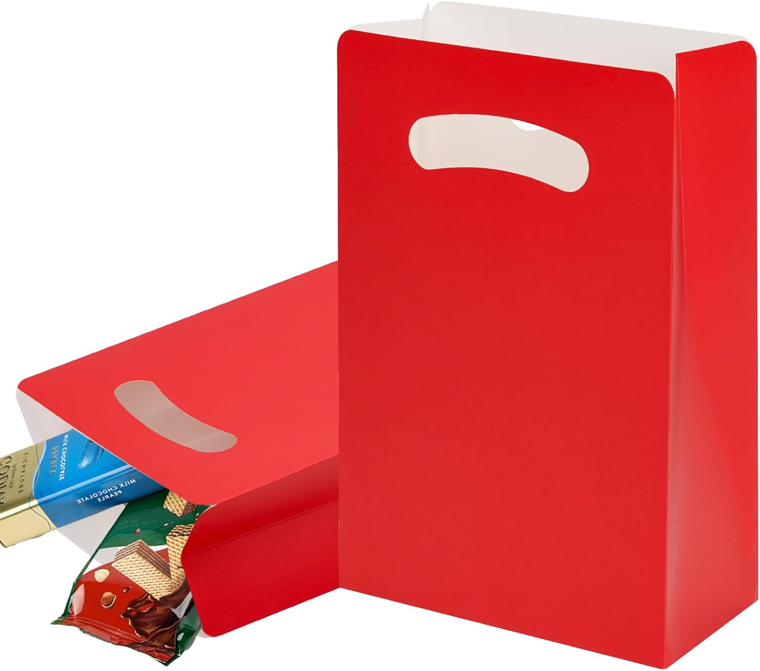 UnicoPak 16 Red Party Favor Bags with Handle for Birthday Party