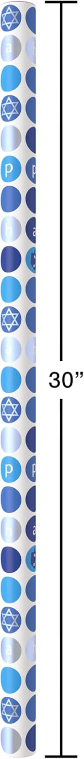 American Greetings Reversible Hanukkah Wrapping Paper 4 Rolls 120 Sq Ft