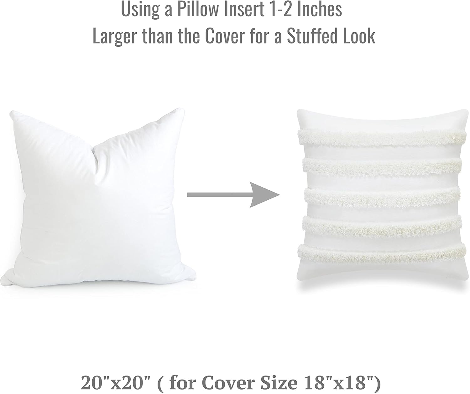 Hofdeco Premium Throw Pillow Insert 20x20
