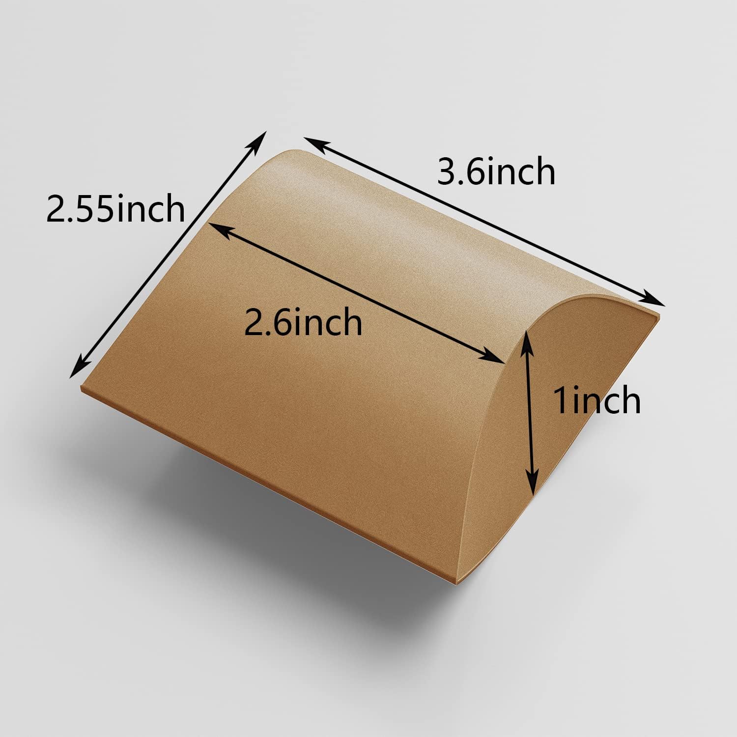 Kraft Paper Pillow Candy Box 60 Pcs with Jute Rope