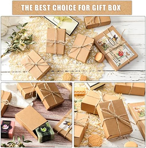 200 Pcs Kraft Soap Boxes No Window for Homemade Soap Packaging