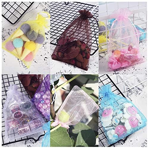 Bouraw 120pcs Organza Bags 4x6 Inches Drawstring Gift Wrapping