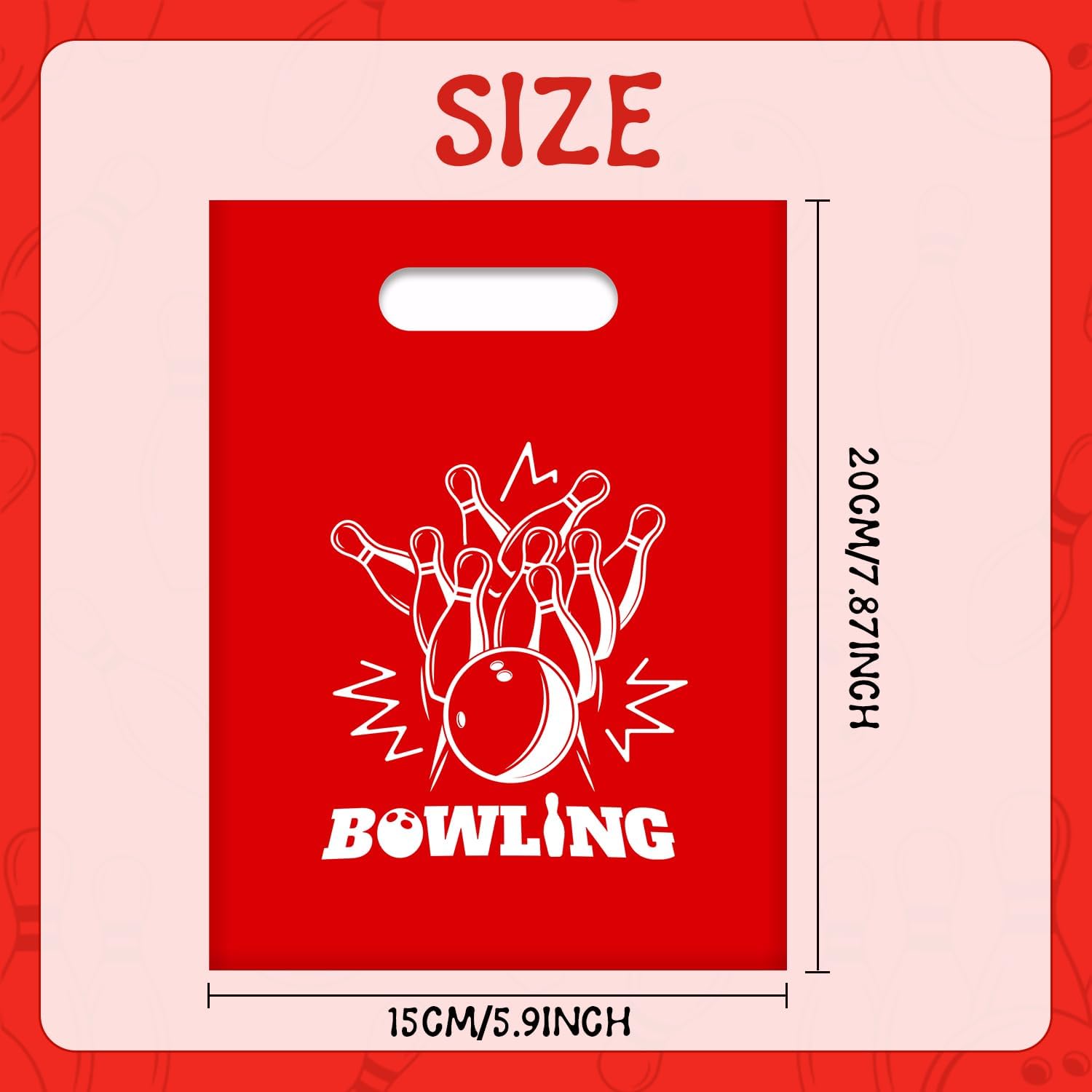 50 PCS Bowling Party Gift Bags for Kids Birthday Baby Shower