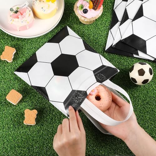 Sweetude 12 Pcs Soccer Gift Bags with Handles