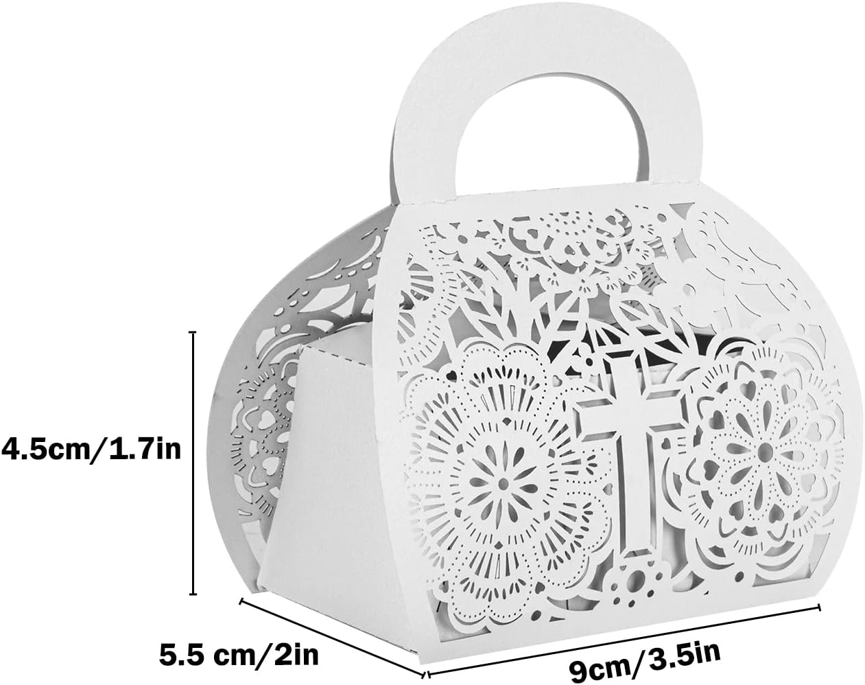 25PCS Shiny Cross Favor Boxes for Parties
