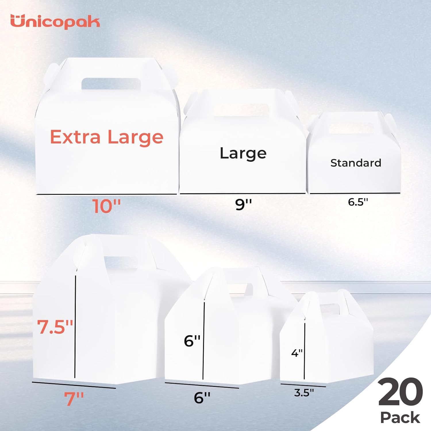 UnicoPak 20 Pack Extra Large Gable Boxes